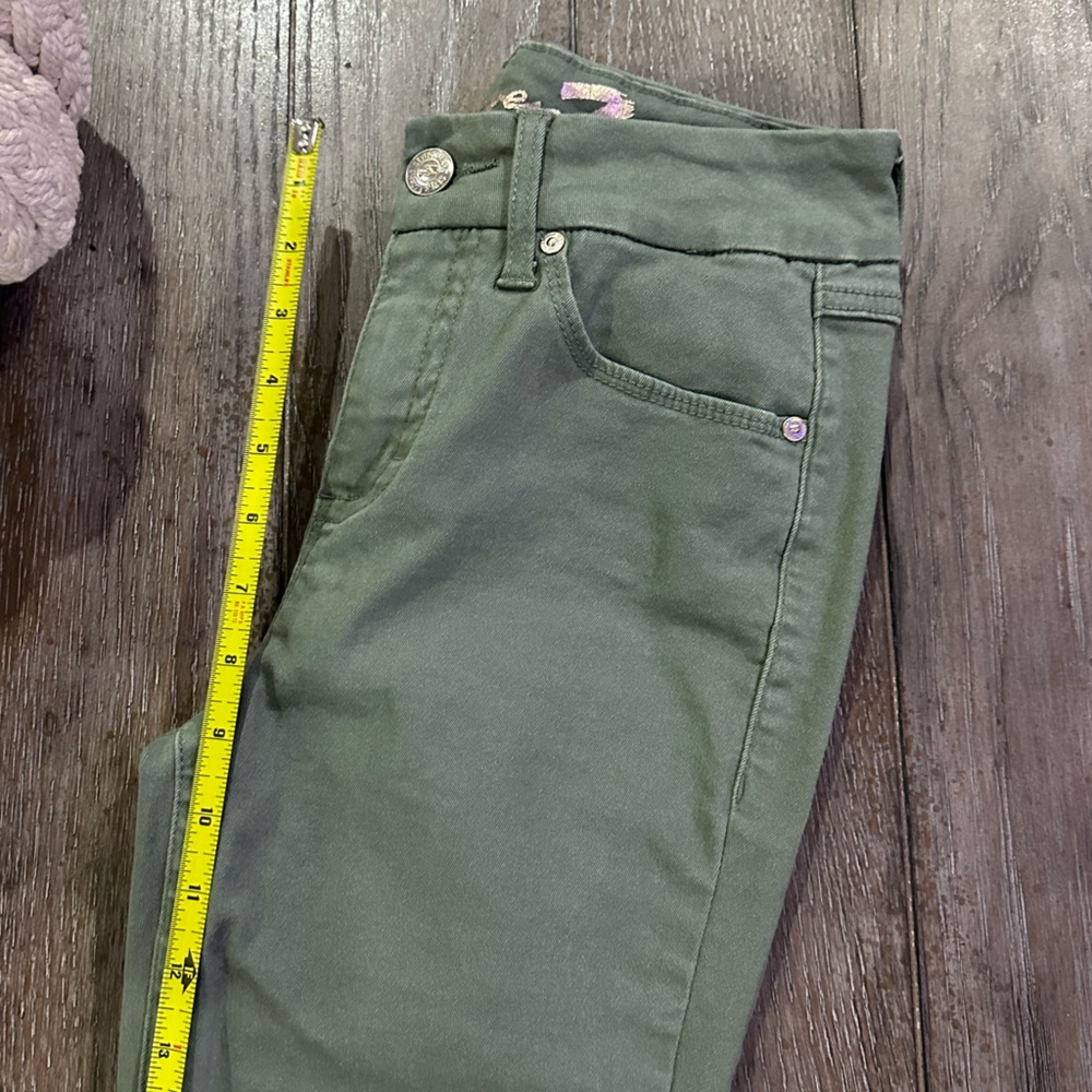 Seven7 Tummyless Olive Green Skinny Jeans - Picture 11 of 11